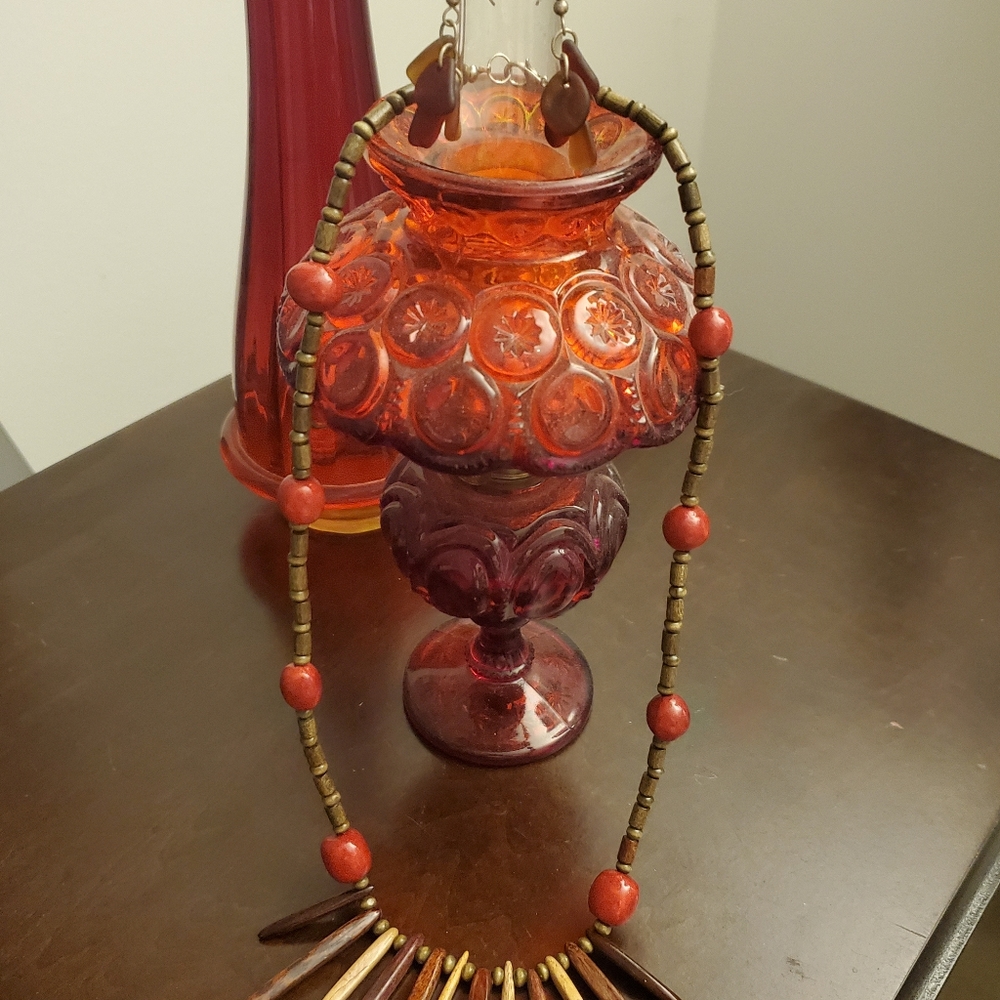 Necklace and earrings